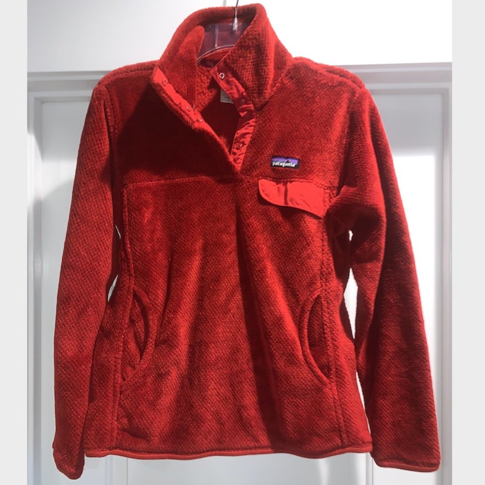 Women's Red Patagonia Pullover Jacket/Coat